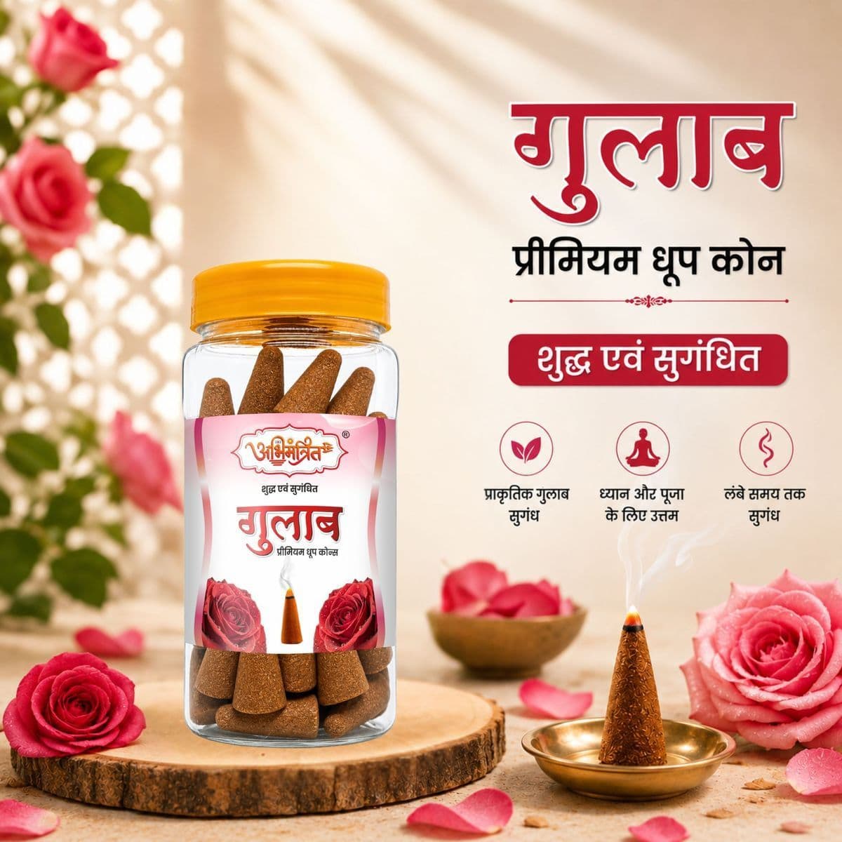 Gulab Premium Dhoop Cones